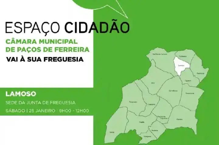 Município de Paços de Ferreira vai levar serviços do Espaço Cidadão às freguesias do concelho